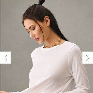 Anthropologie T.La Cream Long Sleeve Tee